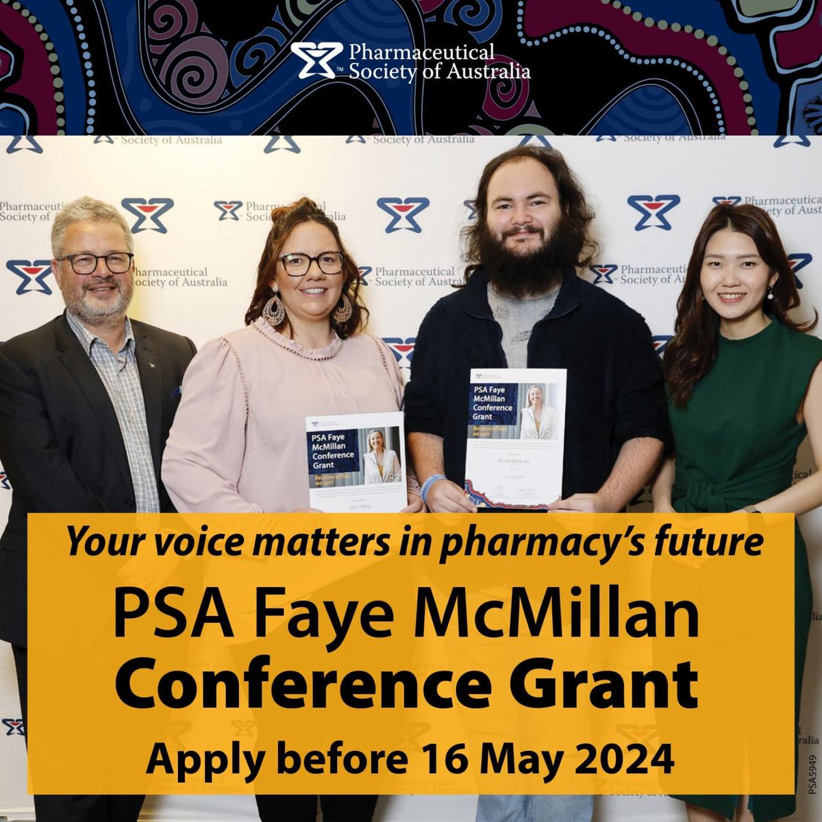 Attention First Nations pharmacists! Here’s a unique chance to attend the @PSA_National National Conference & connect with peers nationwide 

Apply before the May 16 deadline: buff.ly/3VKsnWH

#PSAGrant #PSA24 #PSAFayeMcMillanGrant