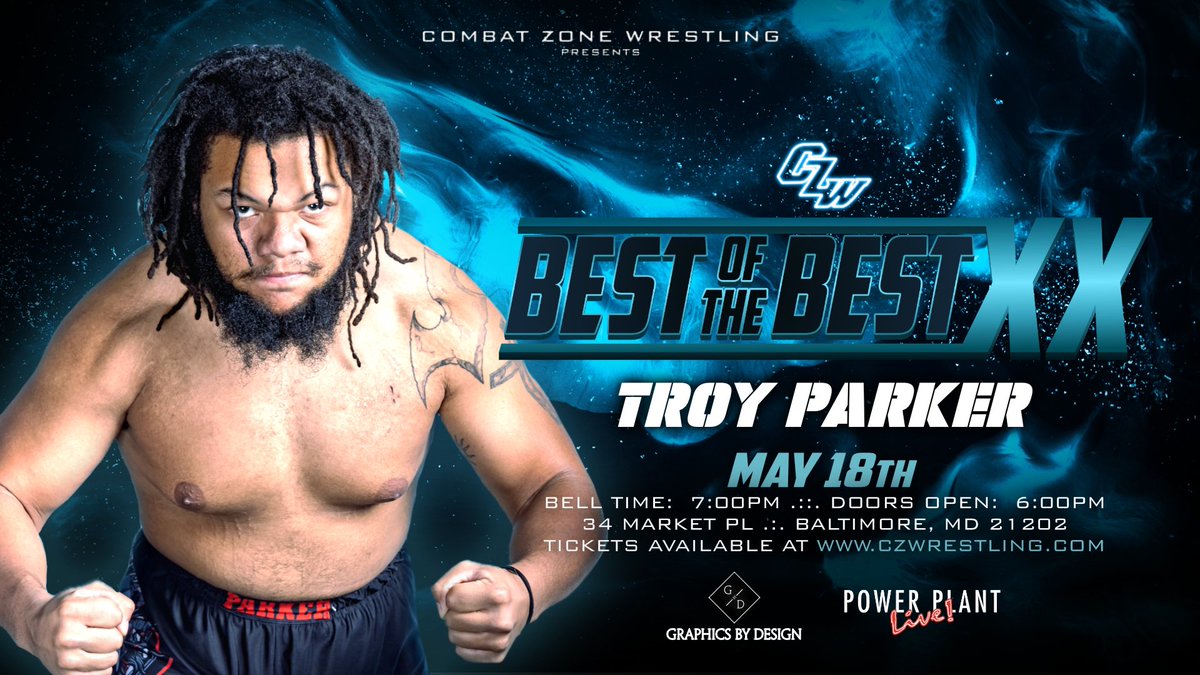 🚨 BREAKING 🚨

#CZWBOTBXX ENTRANT NO. 7:

“Super Heavyweight Striker”

TROY PARKER

🎟️: axs.com/events/543346/…

CZW presents “Best of the Best XX”
Saturday, May 18th, 2024
34 Market Pl, Baltimore, MD
🚪6pm, 🔔7pm
