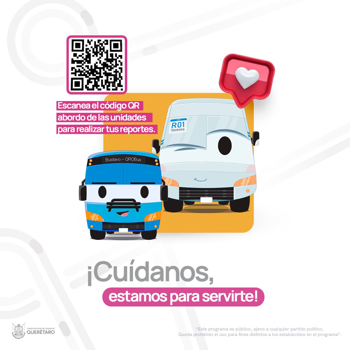 Ayúdanos a cuidar nuestros nuevos camiones. Por favor 🙏🏽 reporta si ves a alguien maltratándolos. Recuerda que para tu seguridad, los autobuses y camionetas del transporte público, cuentan con cámaras de vigilancia.