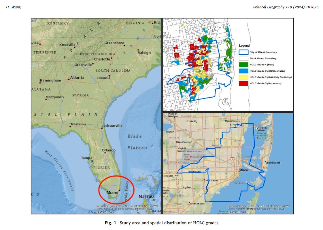 Recently published: Party affiliation and the legacy of HOLC redlining maps, by Haoluan Wang sciencedirect.com/science/articl…