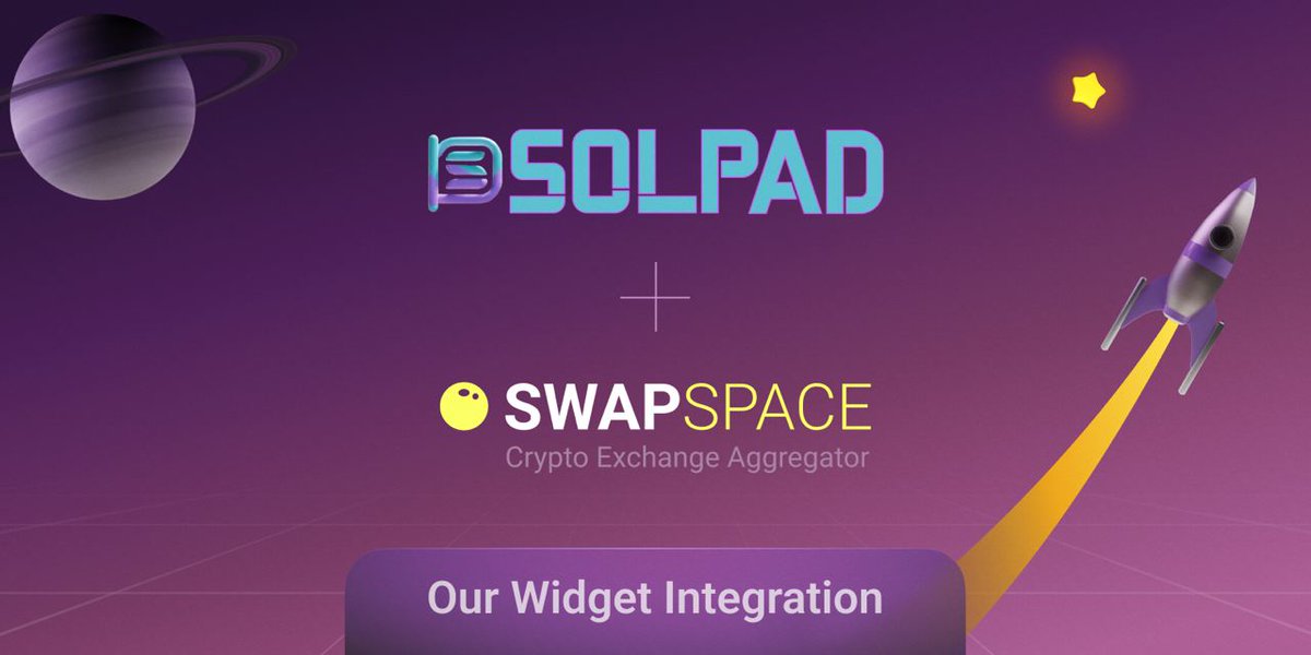 🚀 SwapSpace Partners with Solpad 🧩 Our widget's latest integration will enable Solpad users to make instant exchanges without additional fees. @Solpadnft is an innovative platform built on the Solana blockchain that serves as a launchpad for NFT projects #partnership #Solpad…