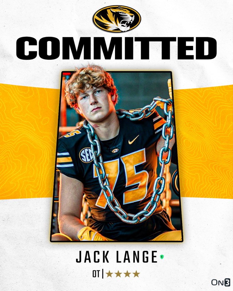 NEWS: #Mizzou keeps in-state 4-star OT target Jack Lange at home. #Michigan and #Wisconsin were on his list, but the biggest competition was #Nebraska. Lange details his decision: on3.com/college/missou…