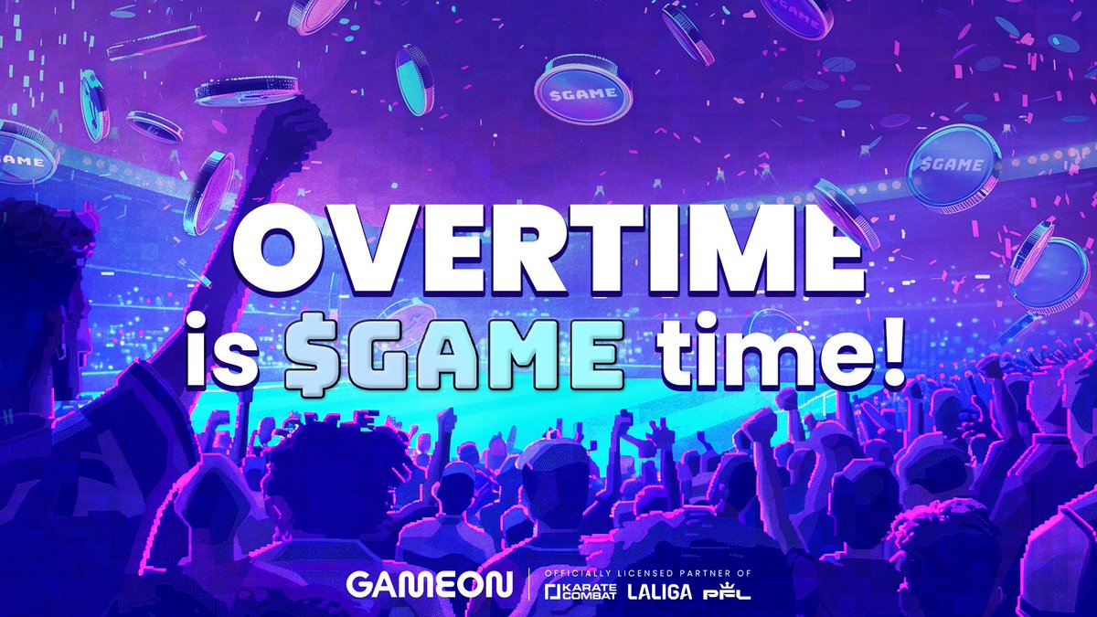 ⏱️ Our #GPTS campaign was such a hit, that we're heading into OVERTIME tomorrow! 💪

Ready for a new level of competition?

The TOP 💯 REFERRERS earn 1,000 $GAME EACH

&

50,000 $GAME will be shared among all who complete social tasks!

Keep your eyes on the prize...and our