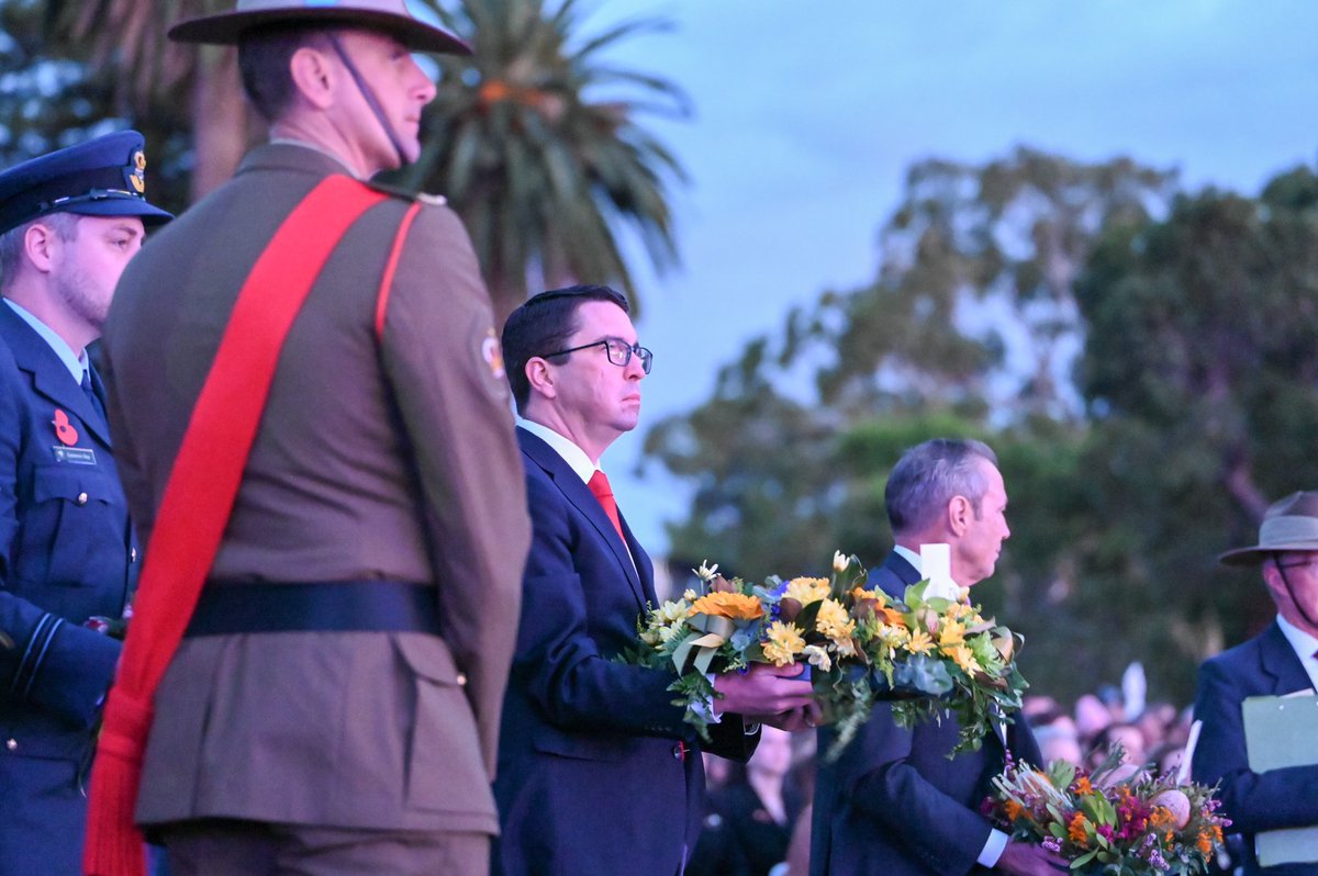 Representing the Prime Minister this morning at the State War Memorial in Kings Park. We gather before the dawn because they did. We gather together, and we gather for them. It is because of them that we can await the light. Lest we forget.