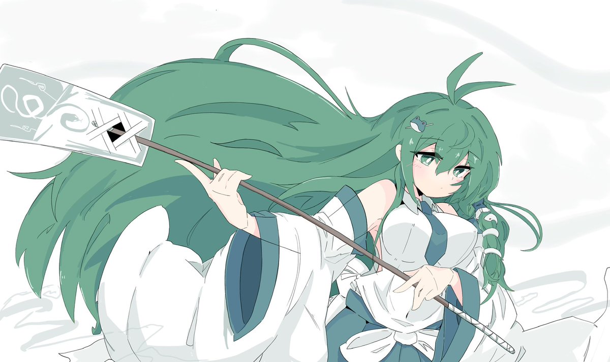 東風谷早苗 「 」|たったにのイラスト
