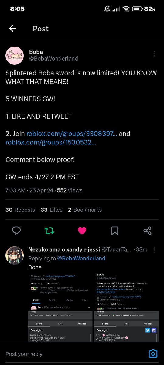 Bright28732623's tweet photo. @BobaWonderland done https://t.co/7OLbNZ2VPi