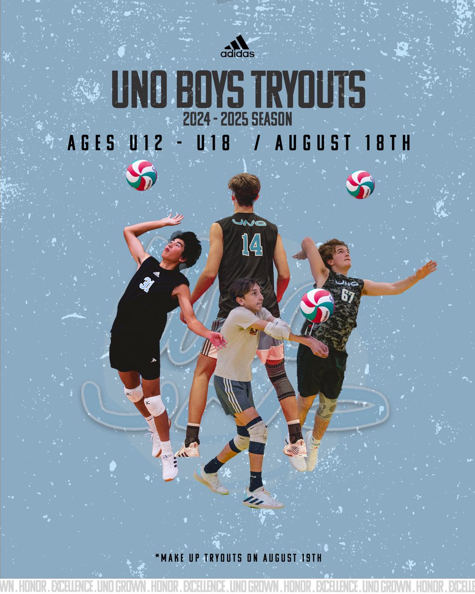 Tryout dates for the 2024-2025 season are here! Can’t wait to see you there! #unogrown
