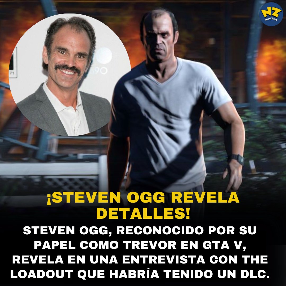 #StevenOgg, quien interpretó a #TrevorPhillips en #GTAV, compartió en una entrevista con #TheLoadout detalles sobre una expansión no lanzada llamada 'Agent Trevor'. Esta expansión mostraba a Trevor como un agente encubierto, pero el proyecto fue archivado..🤯