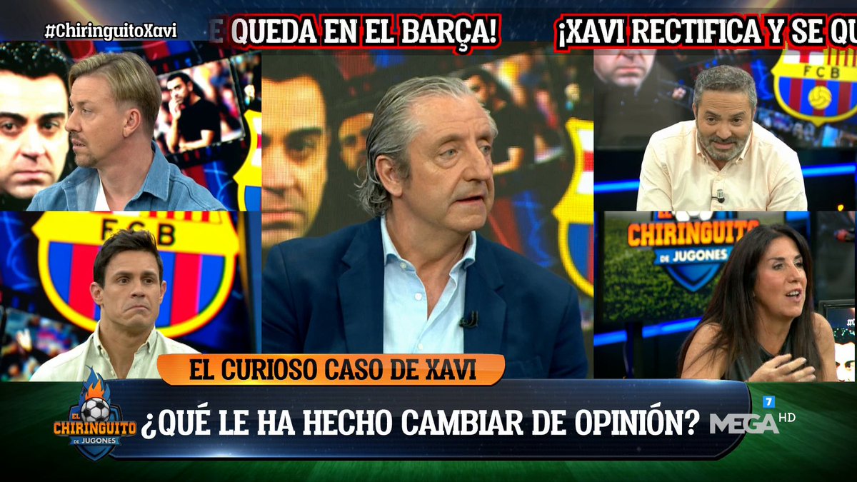 🤔 La continuidad de Xavi, ¿conveniencia o confianza? 🔥 Debate muuuuy tenso en #ChiringuitoXavi. ¡Vente a MEGA!