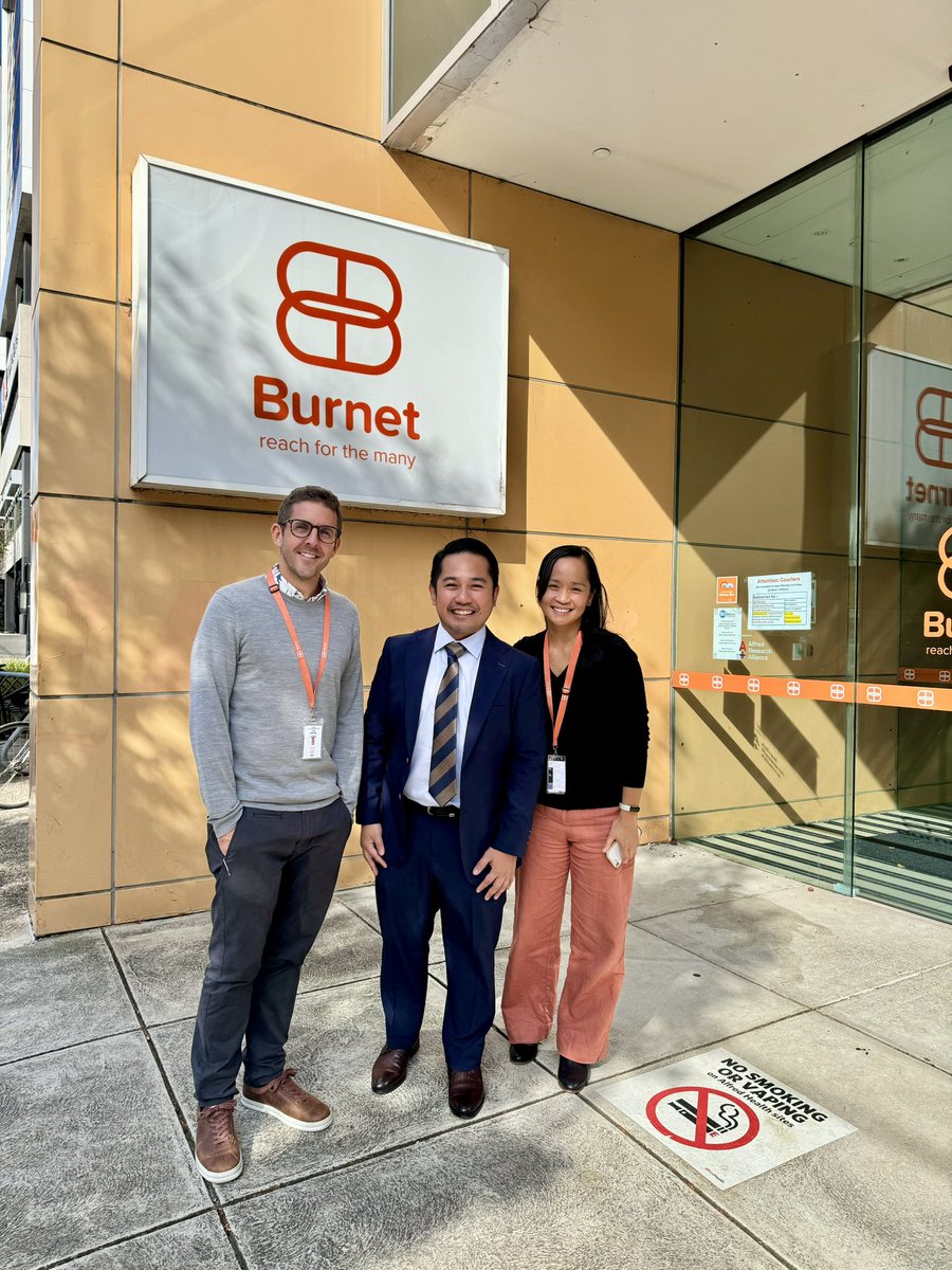 On Tuesday in #Melbourne, at the sidelines of #WHSMelbourne2024, visited @BurnetInstitute to give a talk about #PlanetaryHealth 🌏 & explore potential research collaborations Excited about our project that will bridge #Australia 🇦🇺 #Singapore 🇸🇬 & #Philippines 🇵🇭 together! 🤞