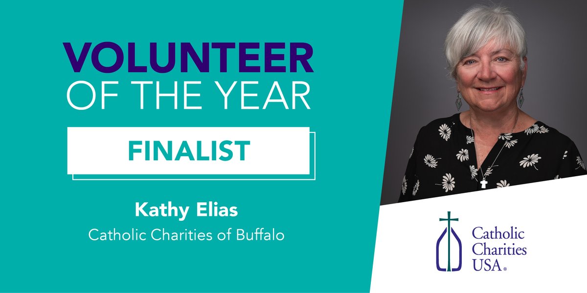 Kathy Elias embodies the Catholic Charities mission as a volunteer for @ccbuffalo, not only through her own service, but also by enlisting and inspiring a network of volunteers. Thank you, Kathy, and congratulations on being a CCUSA Volunteer of the Year finalist!