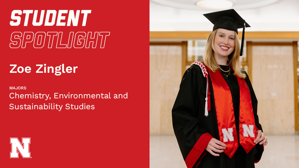 Meet Zoe Zingler 😊 A @unlchemistry and @UNL_ENVR major involved deep in the UNL Honors Program through: ✔ Honors Afterschool Clubs ✔ Honors Peer Mentor Program ✔ Honors Student Staff member Cheer on Zoe in her next adventures attaining her Ph.D.! 👉 go.unl.edu/rmqf