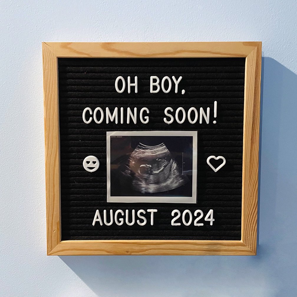 My hot girl summer is going to be a little different this year 😆 Baby Sexton arriving August 2024 🩵 
.
#babymomma #twomoms🌈 #summerpregnancy #newadventures #sextonpartyofthree #boymom #givemeallthecarbs #expectingmoms #growingasetofballs