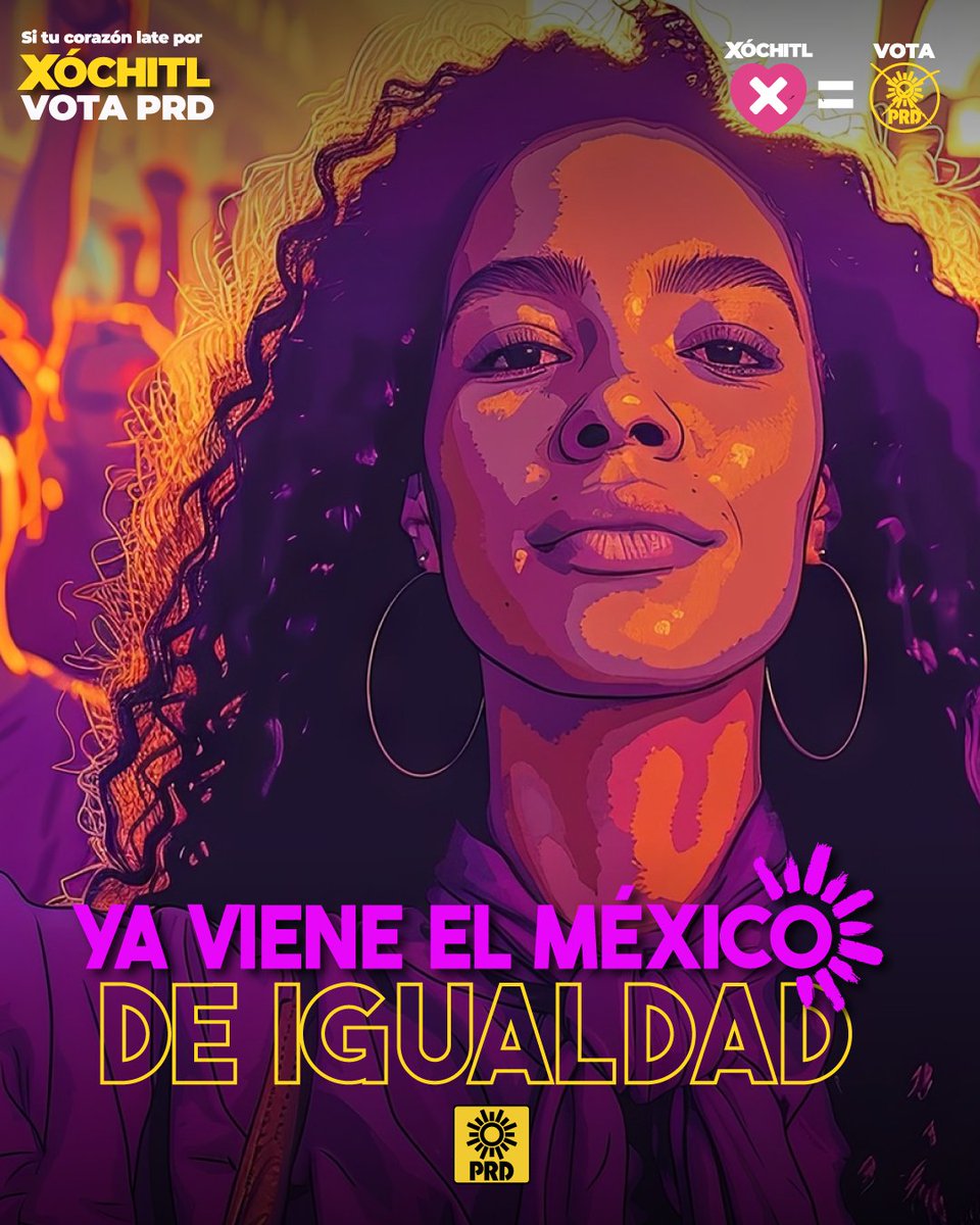 Es momento de romper los techos de cristal y avanzar hacia la verdadera igualdad y progreso para todxs en México. ¡Es hora del cambio! #VotaPRD