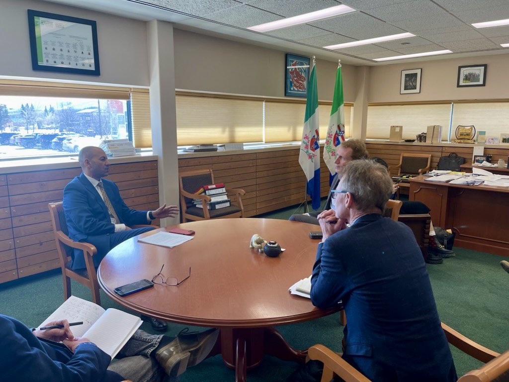 Thank you to federal Minister @MarcMillerVM for the visit, as well as to MP @drbrendanhanley for taking the time to join us. It was great to discuss immigration as well as share insights on the many ways in which new Yukoners contribute to our communities.