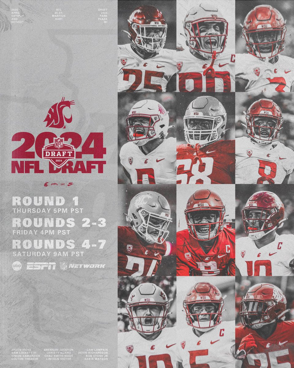 ON THE CLOCK Cougs⏰ — 2024 #NFLDRAFT APRIL 25-27