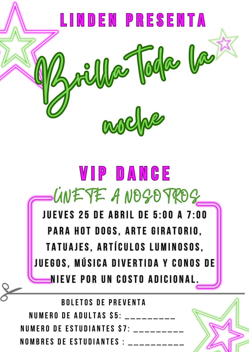 Linden Elementary (@hamilton_ln) on Twitter photo Join us for our “Glow The Night Away” VIP Dance tomorrow from 5:00-7:00! Join us for our “Glow The Night Away” VIP Dance tomorrow from 5:00-7:00!