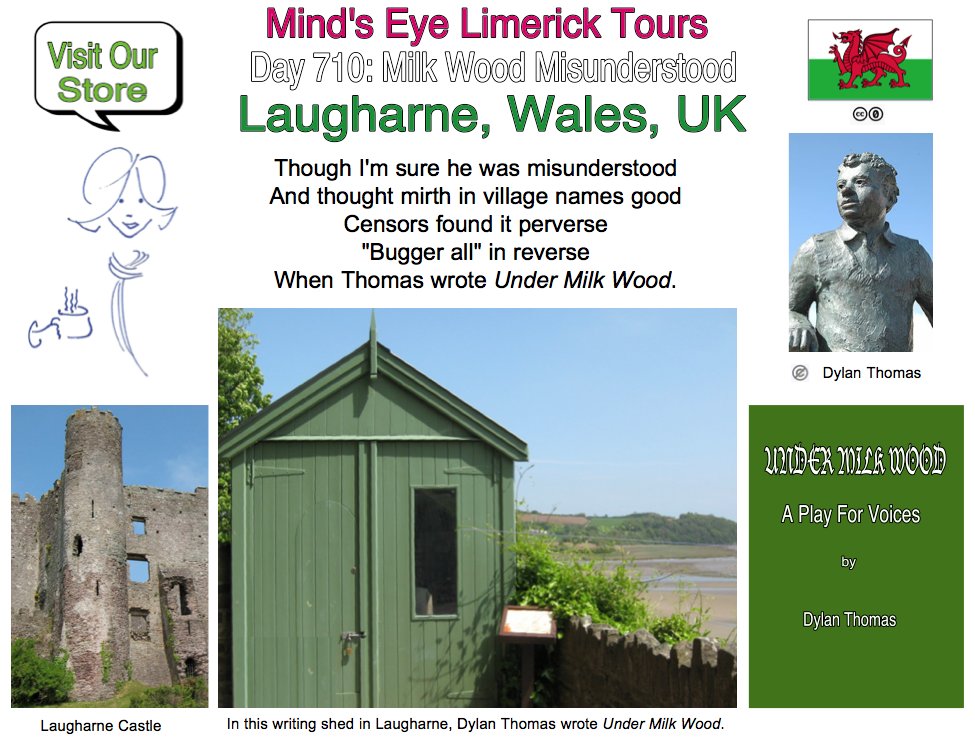 #Limerick #humor #store #DylanThomas #Laugharne #Wales #UnderMilkWood #Llareggub #buggerall zazzle.com/store/mindseye…