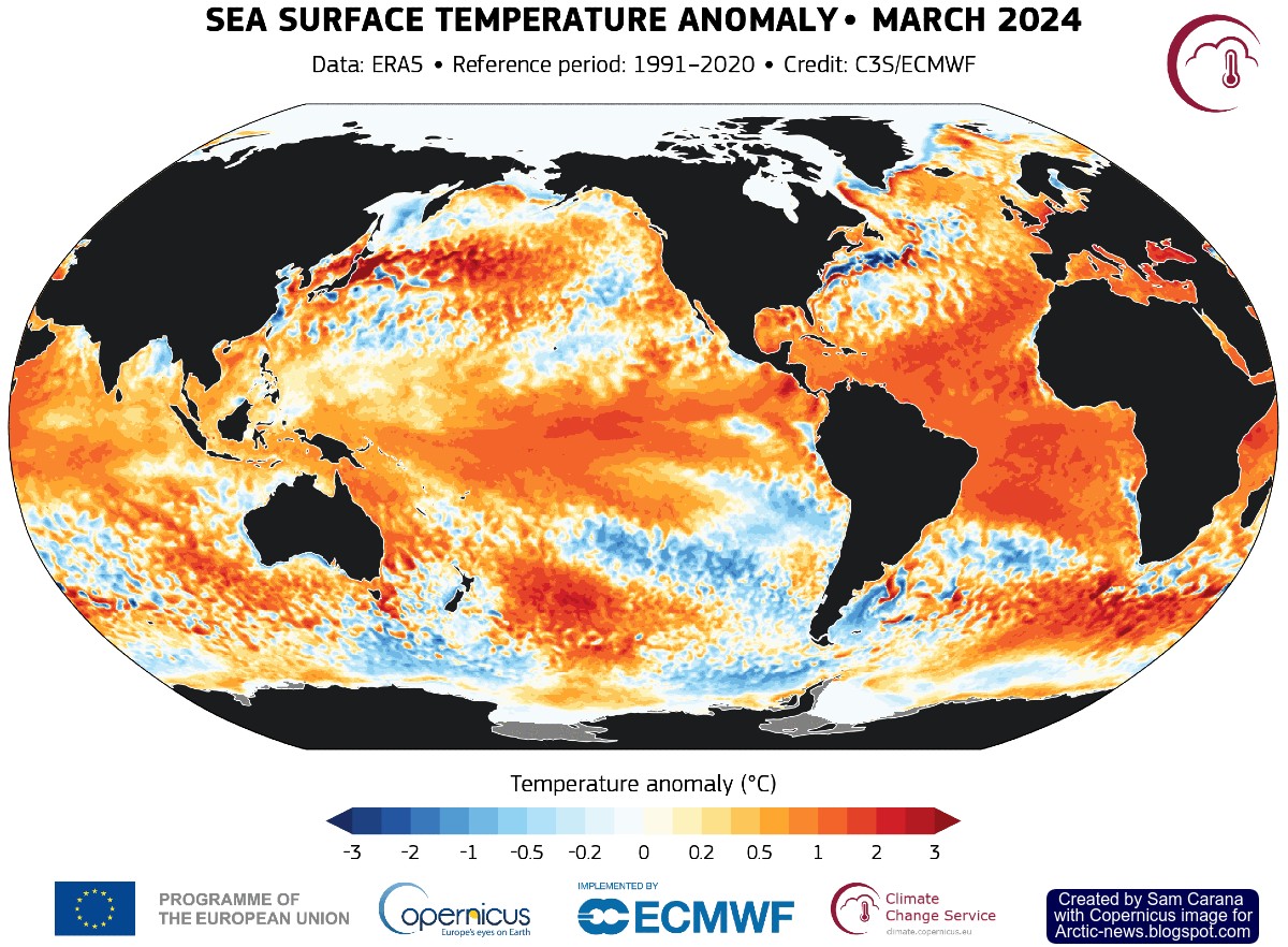 🌊🌡️Las temperaturas siguen aumentando en la superficie del Océano Atlántico central. @BMcNoldy ha actualizado la gráfica que muestra cómo la temperatura superficial del Atlántico sigue en aumento (línea roja 🔴) y siendo superior a los valores registrados el años pasado. 2024…