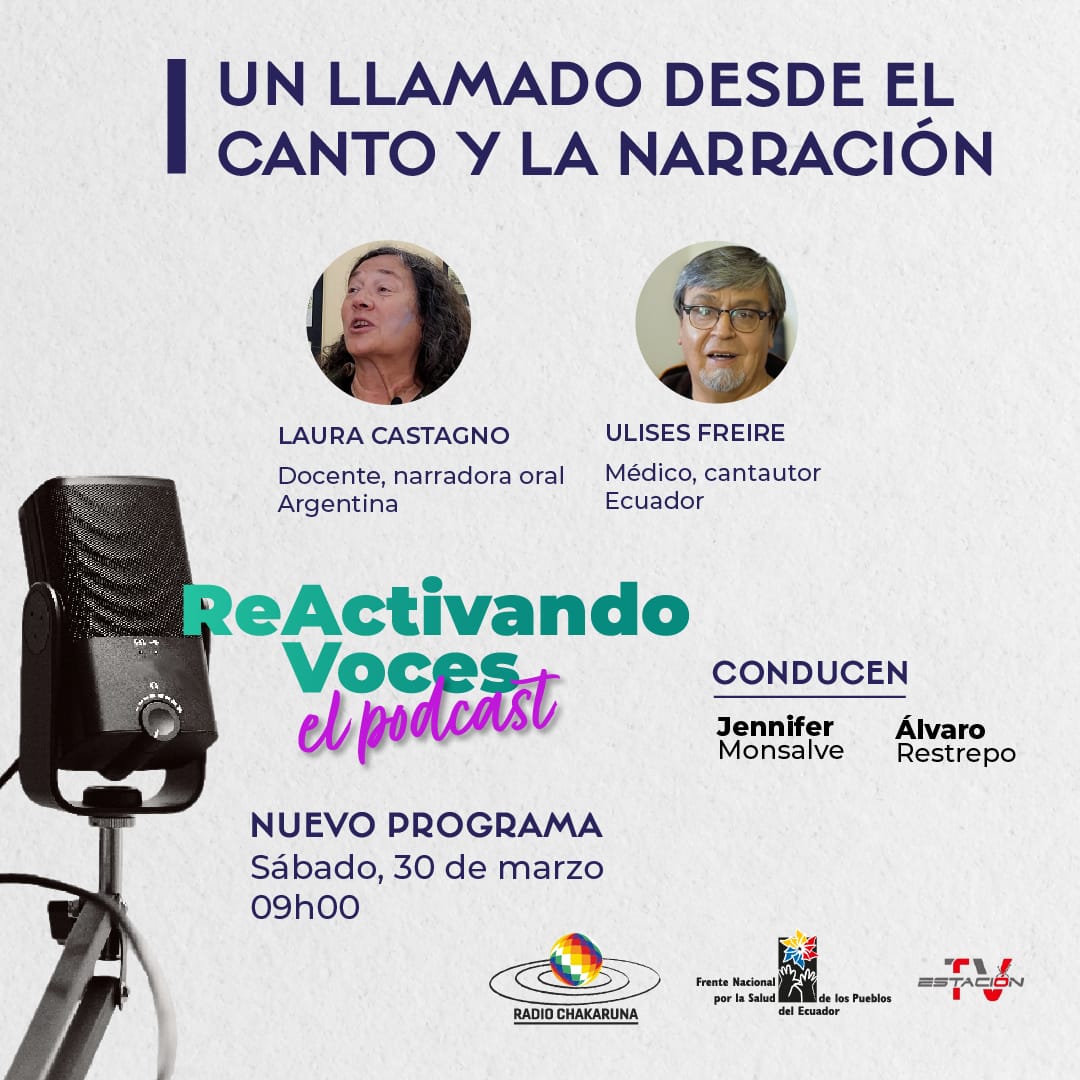 🎙️#ReActivandoVocesPodcast | Escúchanos este jueves 25 de abril a partir de las 9h00 EC-CO / 11h00 AR-CL. Hablaremos sobre el vínculo entre arte y salud comunitaria. 🌿 Escuchanos a través de ➡️radiochakaruna.co