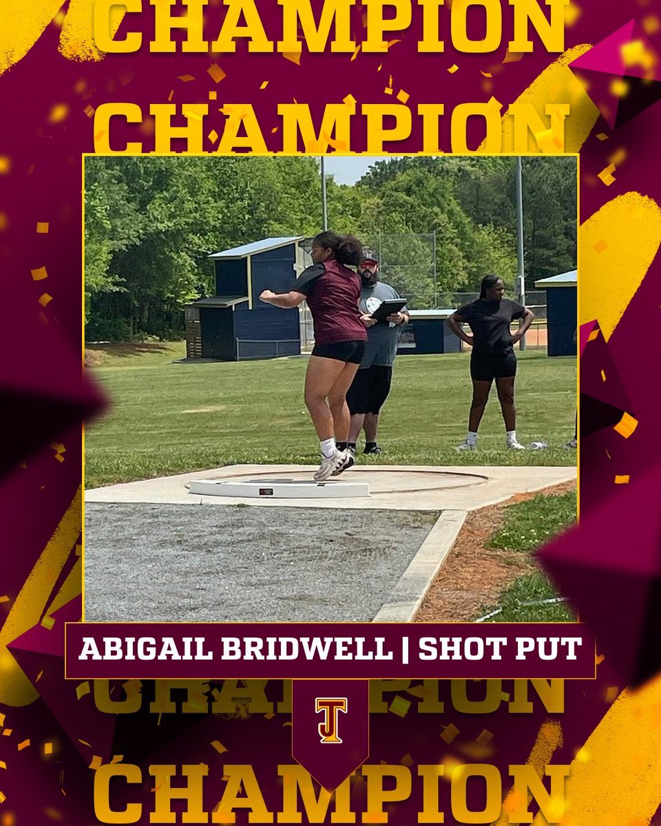 Congratulations to Abigail Bridwell, who won the Shot Put event at today’s Tri-County Championship! #GoGryphons