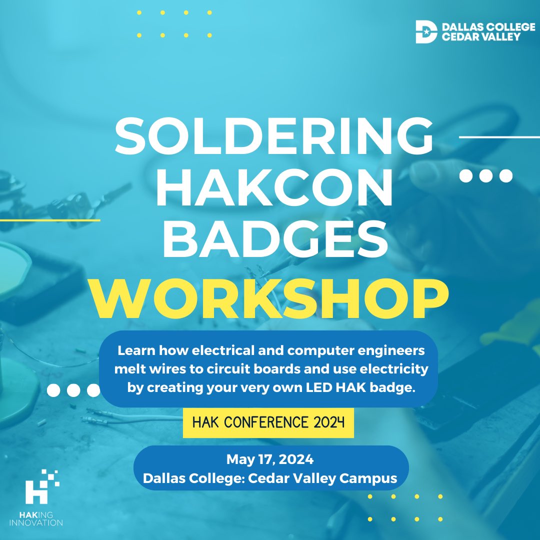 Some of the workshops for HAKcon!!