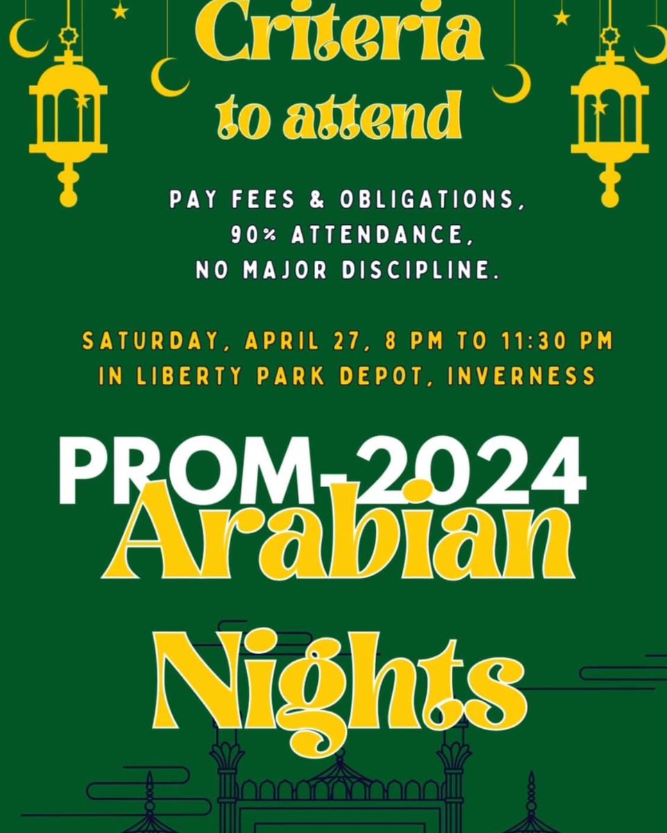 Panther Nation: Arabian Nights is 3 days away! Tickets close on FRIDAY @ 3PM. The HOTTEST event in town! 400 tickets have been sold. Do not miss out on Tony Alonzo from Disney & Nvision, amazing hors d’oeuvres, & the Panther Nation in full swing. Who will be the 2024 King & Queen