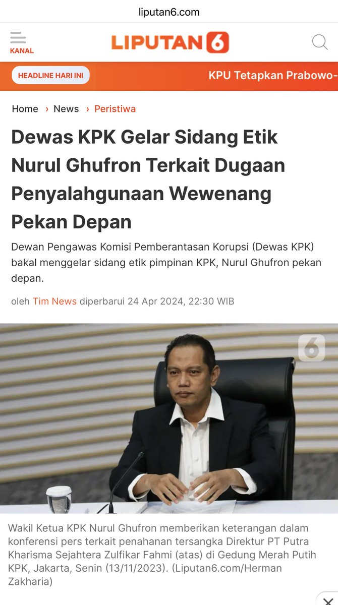 Wah ada lagi, akhirnya kaya gini jadi hal biasa di KPK ya tweeps,