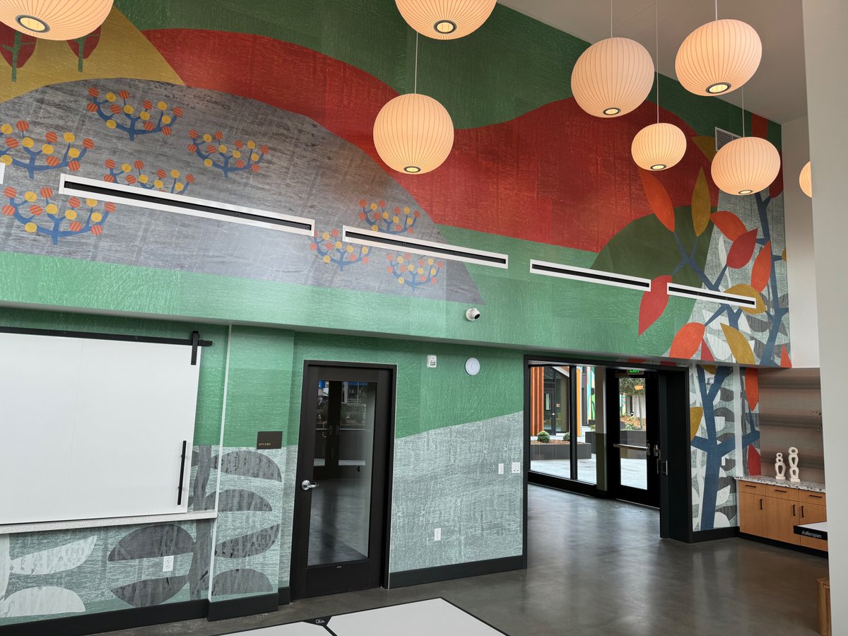 ThisisArgus's tweet photo. "Meridian" ribbon cutting! Affordable housing by Related Companies in Sunnyvale. We are proud  to have named, branded, created wayfinding &amp; commissioned murals from local artists. Providing a home &amp; hope for all. #affordablehousing #placebranding, #wayfinding https://t.co/BkSOdzub5n