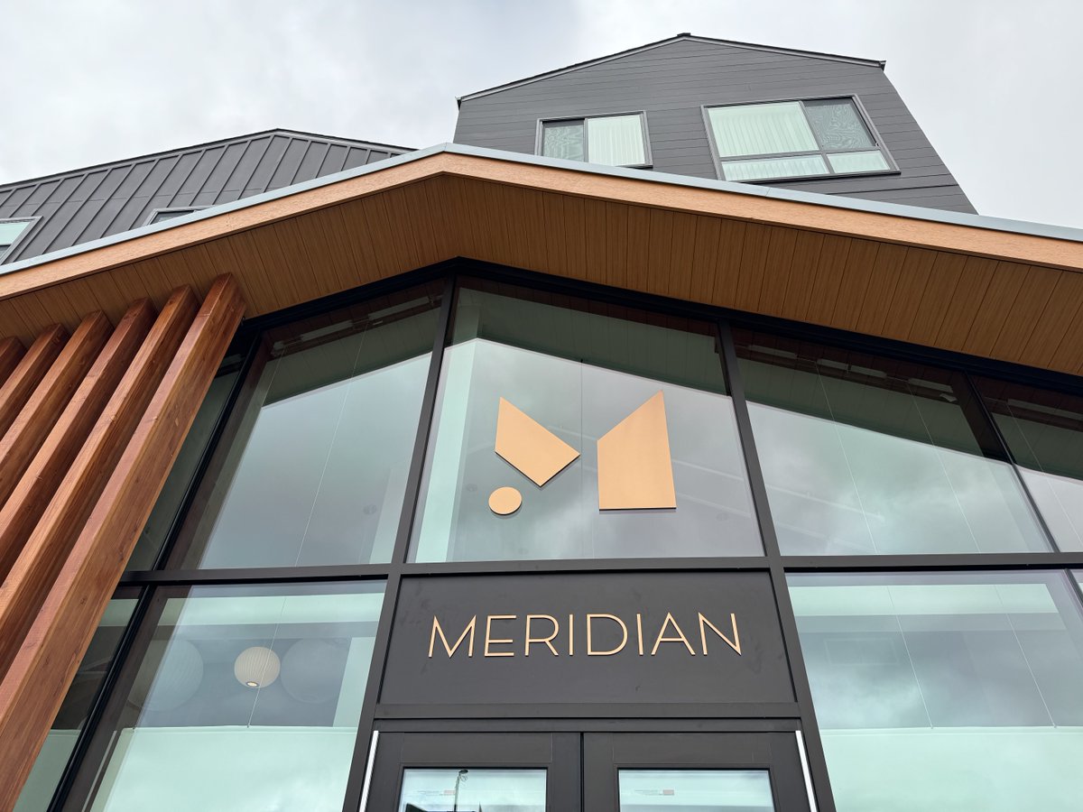 ThisisArgus's tweet photo. "Meridian" ribbon cutting! Affordable housing by Related Companies in Sunnyvale. We are proud  to have named, branded, created wayfinding &amp; commissioned murals from local artists. Providing a home &amp; hope for all. #affordablehousing #placebranding, #wayfinding https://t.co/BkSOdzub5n