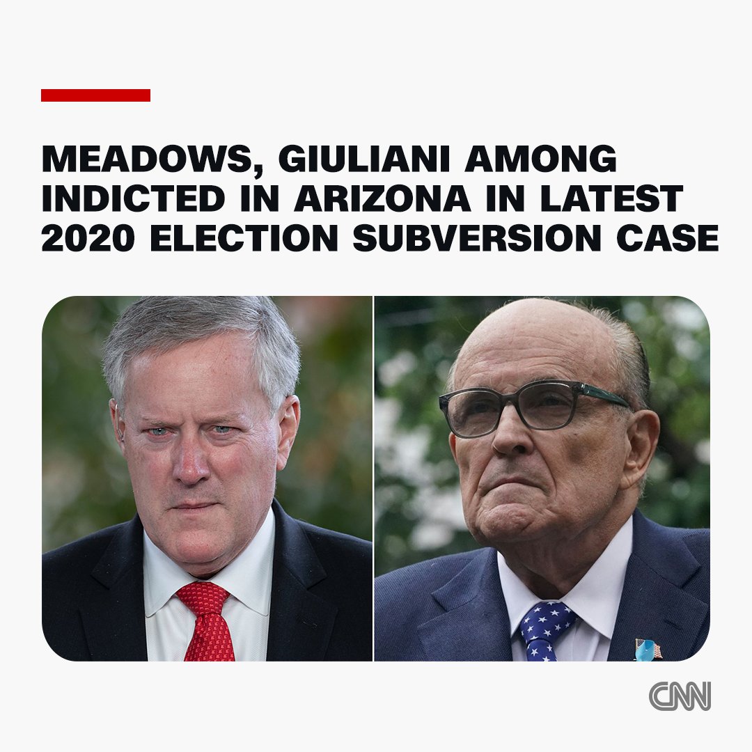 A grand jury in Arizona has handed up an indictment against former President Donald Trump’s allies over their efforts to overturn his 2020 election loss, including the fake electors from that state and several individuals connected to his campaign. cnn.it/3xT7MWb