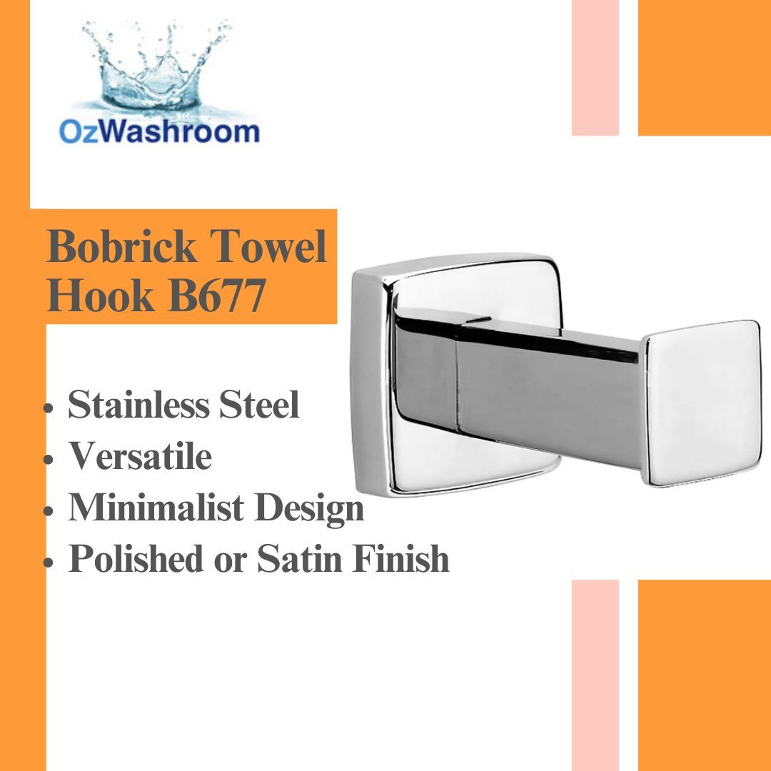 Elevate your space with the sleek Bobrick Towel Hook B677! Crafted from modern stainless steel, it adds style and functionality to any bathroom or kitchen.
buff.ly/3Uvkxih 
#BathroomUpgrade #StylishStorage #HomeDesign #ModernDecor #TowelHook #SleekDesign #StainlessSteel