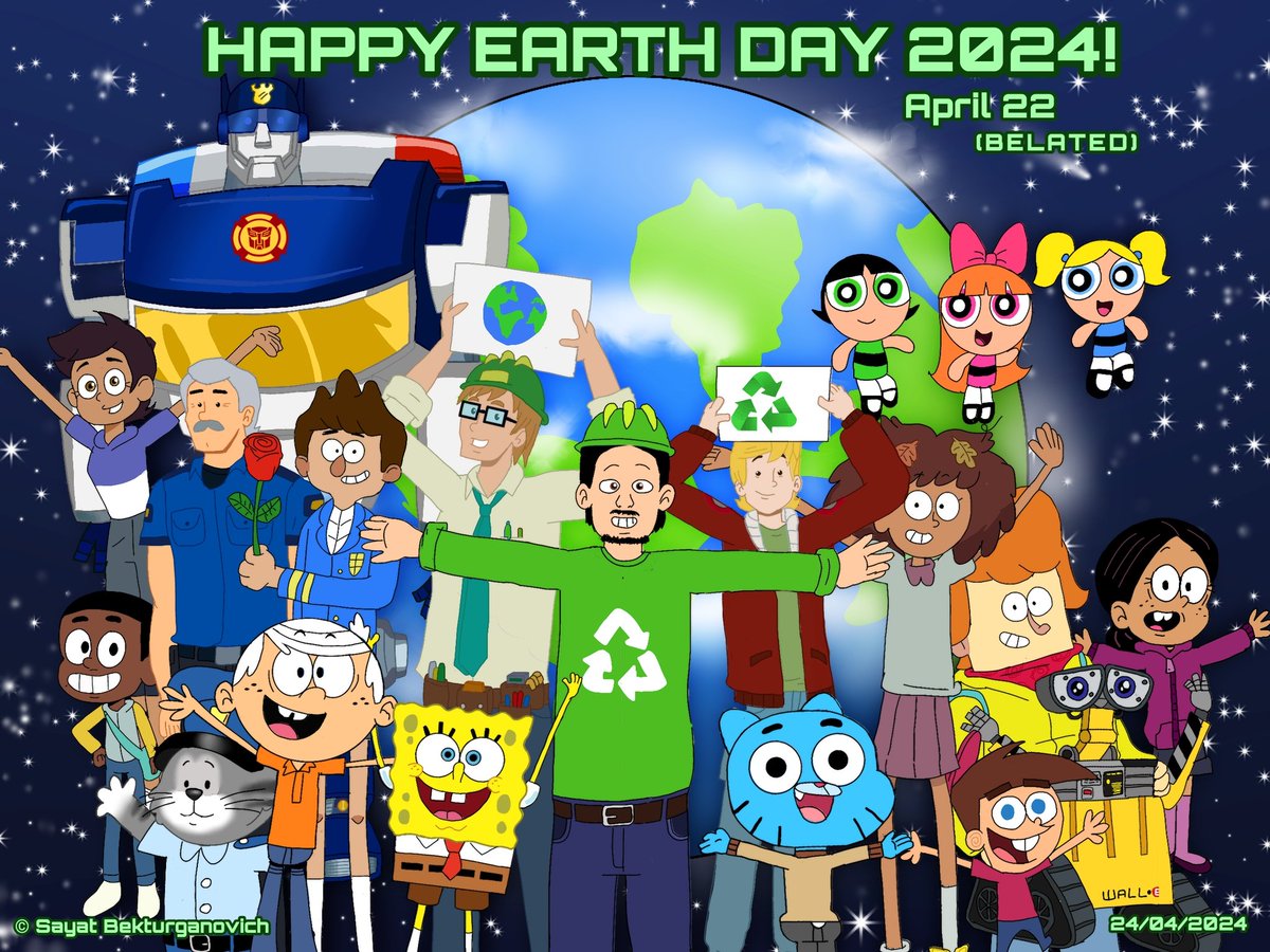 Happy Earth Day 2024! (Belated)
#disney #hasbro #cbeebies #nickelodeon #cartoonnetwork #transformersrescuebots #spongebob #sergeantstripes #amphibia #theowlhouse #tawog #craigofthecreek #welcometothewayne #Fanarts #earthday #myoc #oc #crossover #drawing #digital #digitalart
