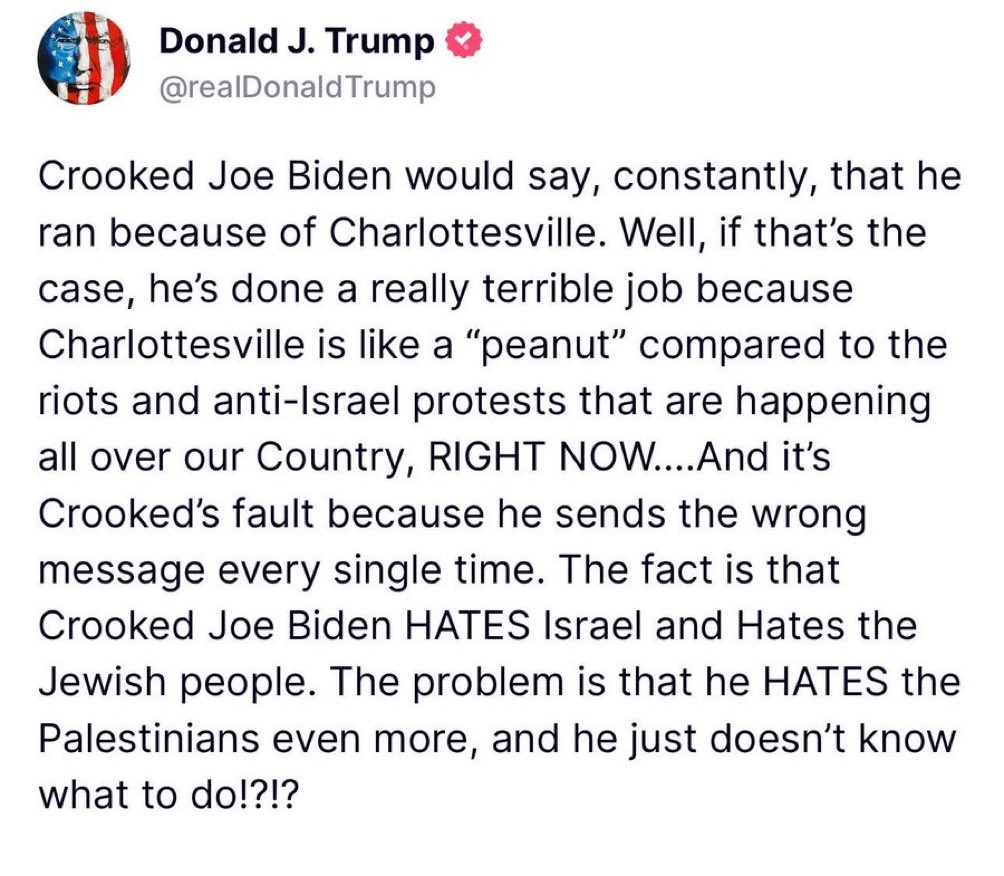 Trump says Biden hates Jews and Muslims — and he is correct. He also hates Christians.