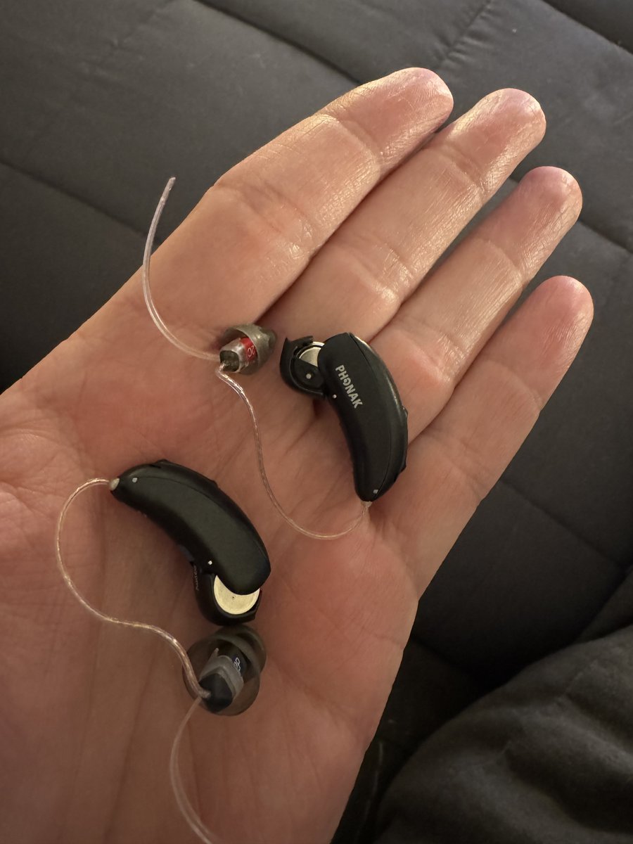 ksujoel's tweet photo. Say hello to these little guys. Still getting used to them & will need to iron out some settings over the next few weeks. Hoping these will enhance my life further. Iβve been wearing hearing aids most of my life, but it always takes time to get adjusted. #HearingAids #DeafLife https://t.co/sY7lCVdrUz