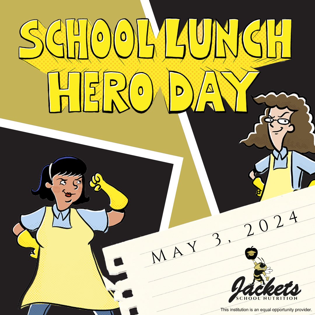 Let's give a BIG 'thank you' to all @CalhounSchools lunchroom heroes as we approach School Lunch Hero Day! 🙌

#FuelingGA #GoJackets #CalhounCitySchools #CalhounGA #CalhounGeorgia #CalhounCity #GAschools #Gordoncounty