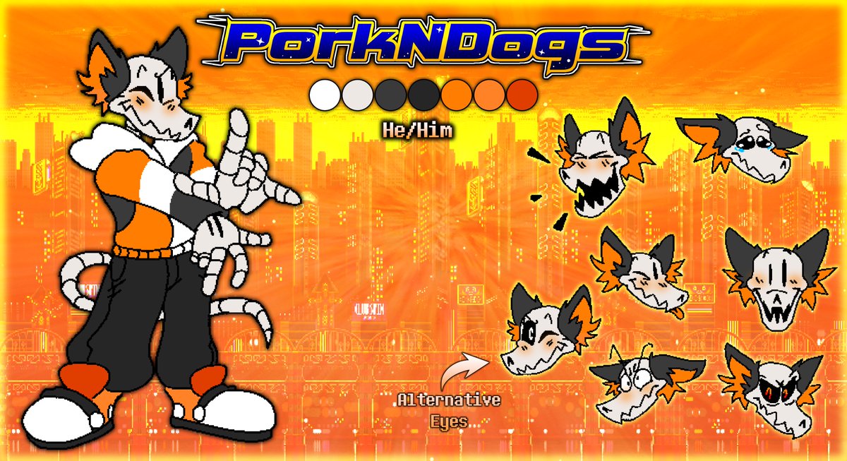 PorkNDogs's tweet photo. after a whole year of waiting my new ref is finally complete!!
the only thing i may add at some point is a sheet for 3d models but idc atp i'm so happy with how it is now :3
#originalcharacter #porkndogs #oc #persona #fursona #furryart #referencesheet #ArtistOnTwitter https://t.co/5YDSzod2nX