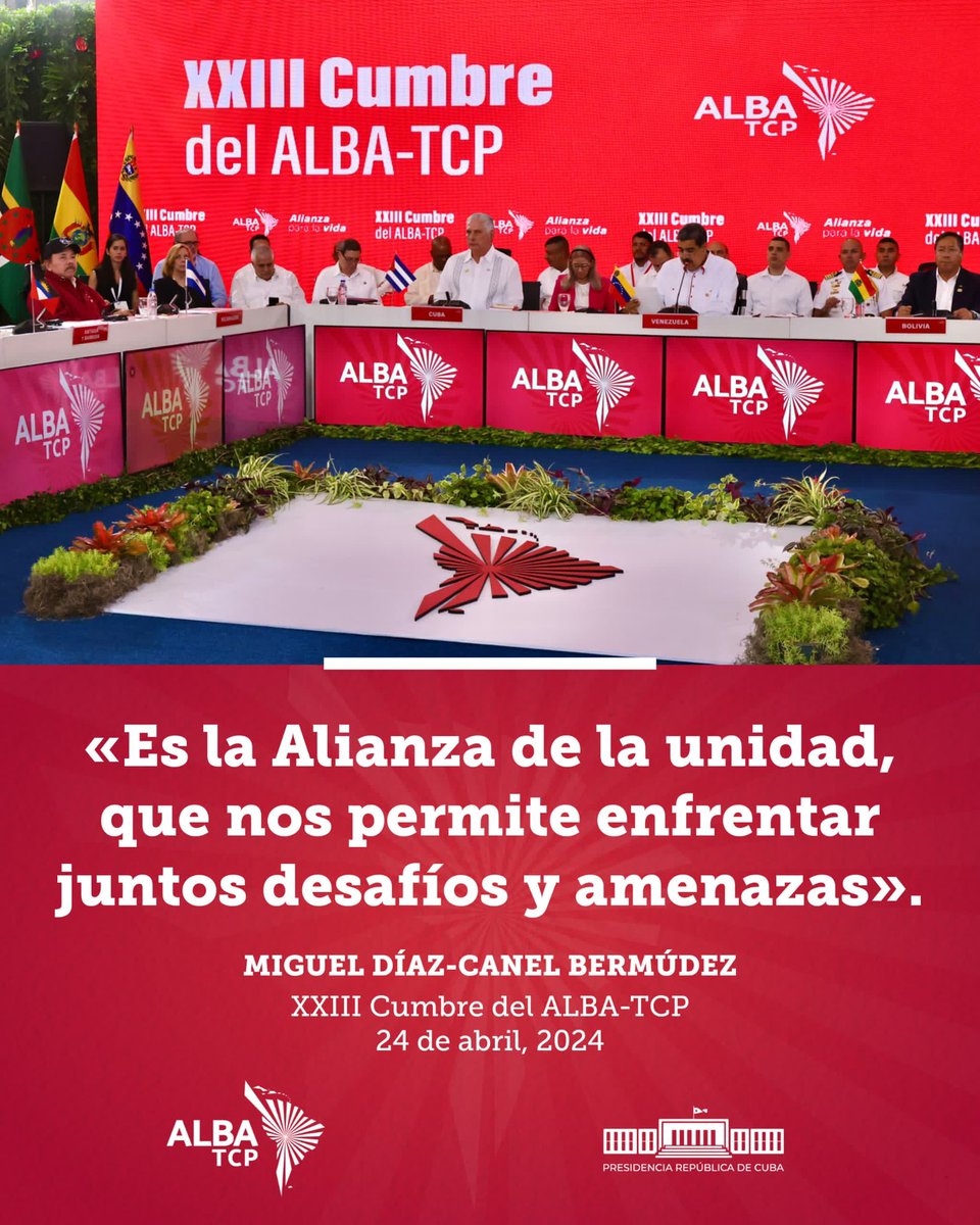 🇨🇺| @DiazCanelB: “Es la Alianza de la unidad, que nos permite enfrentar juntos desafíos y amenazas.” #ALBATCP