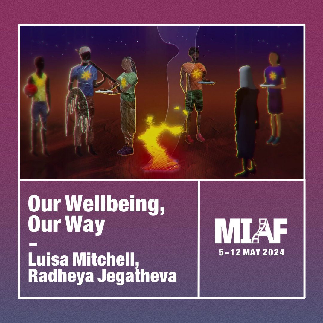 Our Wellbeing, Our Way
by Luisa Mitchell, Radheya Jegatheva
luisayarns.com

This is the 8th film in the Australian Showcase.
Treasury Theatre on Sunday 5 May 2024 as we kick off MIAF 2024.
miaf.net/events/austral…

#MIAF2024 #MIAF #AnimatedArt #15FilmsIn15Days