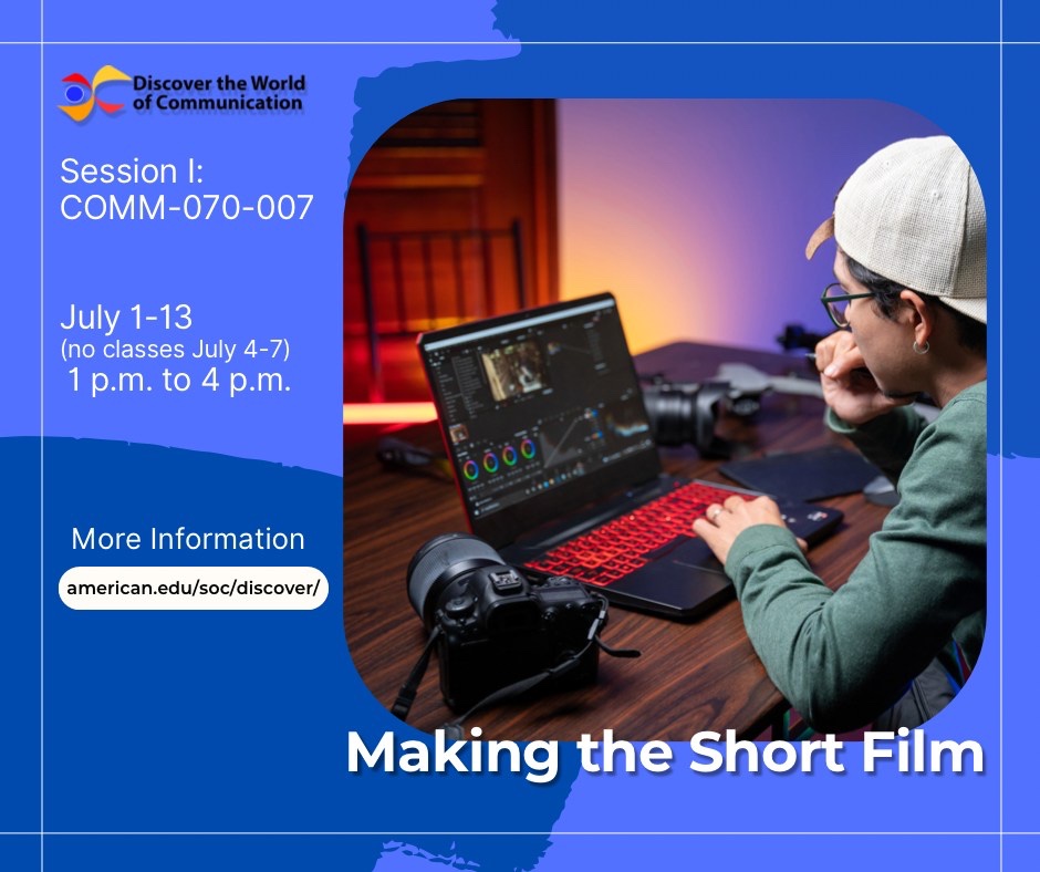 AUDiscover's tweet photo. 🎬 Dive into the art of filmmaking this summer! 🌟 Be the writer, producer, cinematographer, director, and editor in our hands-on course. Learn film composition, lighting, and the entire production process. 📽️✨ Enroll now: https://t.co/NftKebmFoJ https://t.co/OT8AJEVDzU