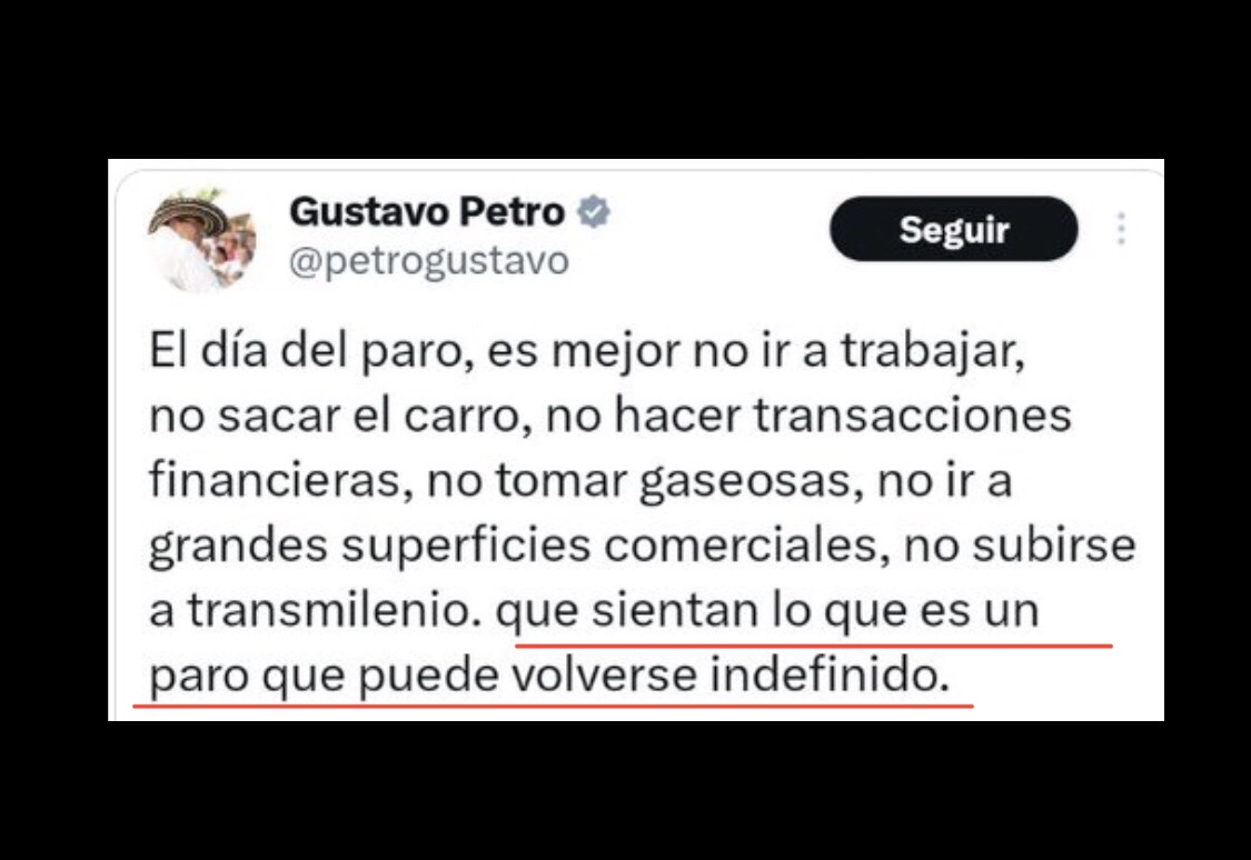 NanaTorres27's tweet photo. #ParoNacionalYa
Hagamos un Paro Nacional a lo Petro pero reforzado..de una indefinido...hasta que el impostar caiga https://t.co/Pu2WAz1IR1