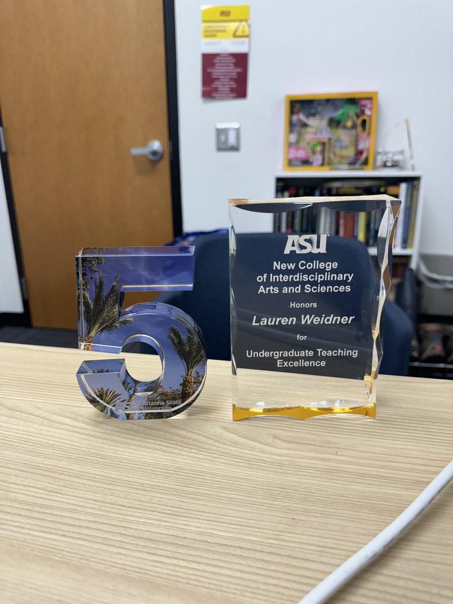 Not only did I hit FIVE years at @ASUNewCollege but I was also received the Undergraduate Teaching Excellence  award.  #goodstarttotheweek