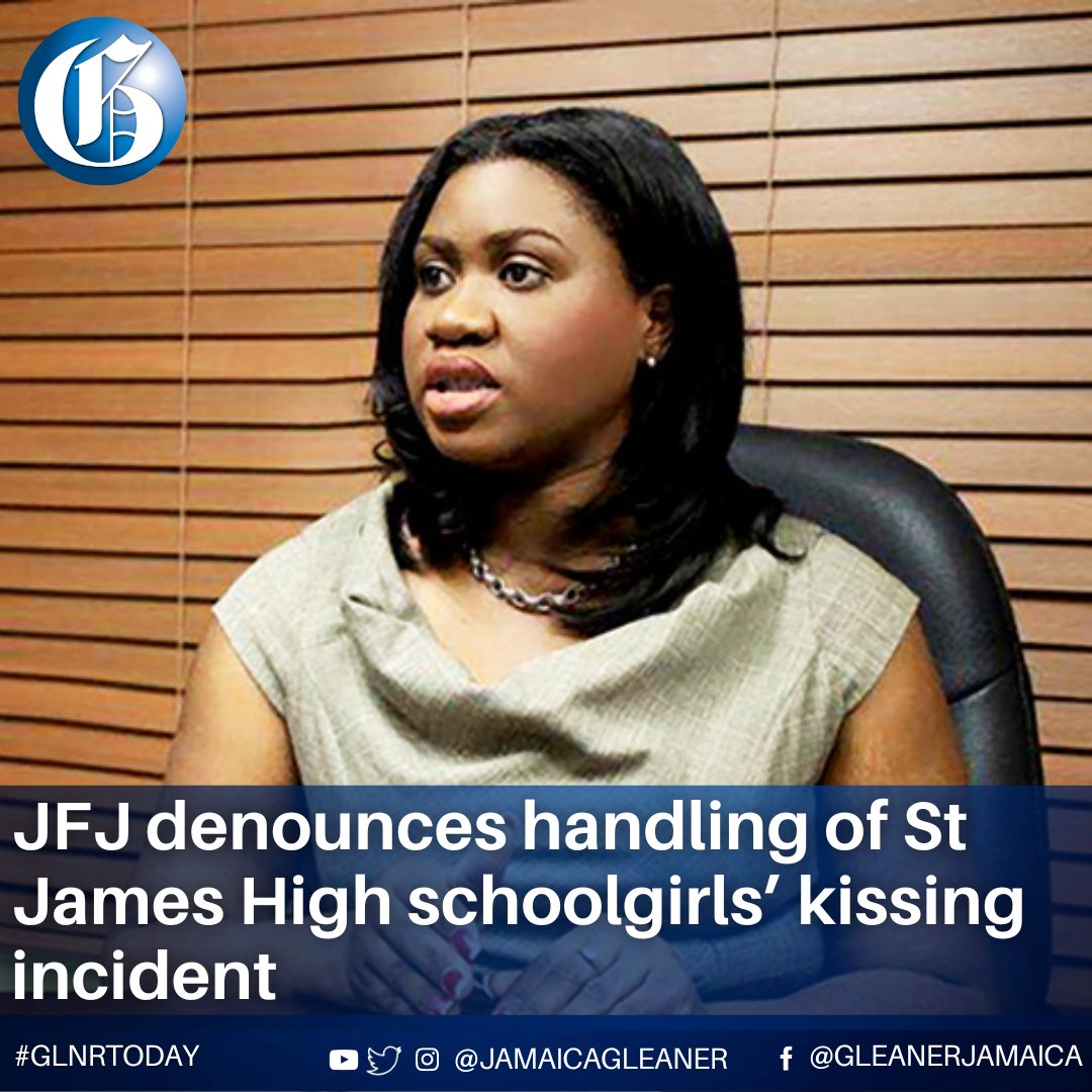 Jamaicans for Justice is condemning the response of the Ministry of Education and the administrators of St James High School following the expulsion of two female students who were allegedly captured on video kissing each other.

Read more: jamaica-gleaner.com/article/news/2… #GLNRToday