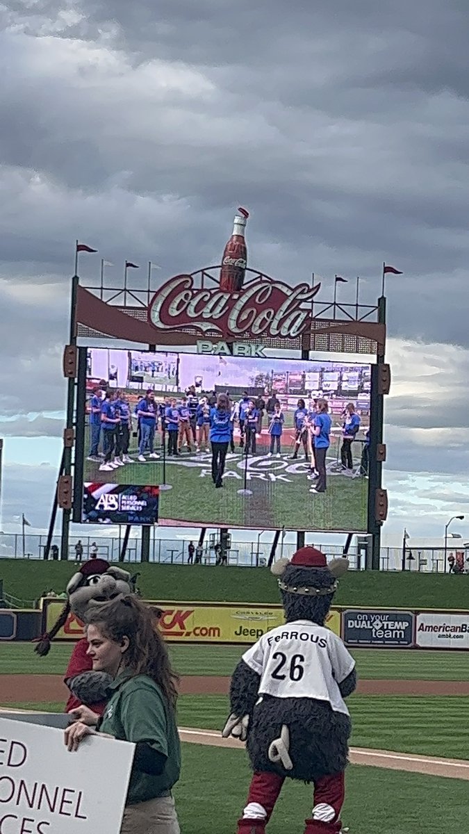 Pohatcong Band performed the National Anthem at the <a href="/IronPigs/">Lehigh Valley IronPigs</a>.  Excellent performance on an awesome stage!  <a href="/PohatPTA/">Pohat PTA</a> #pohatpride