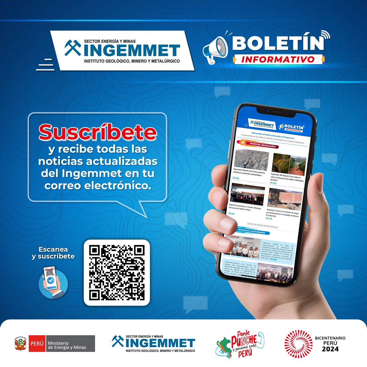 #IngemmetBoletínInformativo | Toda la información actualizada a tu disposición. 🙌
𝐒𝐮𝐬𝐜𝐫𝐢́𝐛𝐞𝐭𝐞 𝐚𝐥 𝐛𝐨𝐥𝐞𝐭𝐢́𝐧 𝐢𝐧𝐟𝐨𝐫𝐦𝐚𝐭𝐢𝐯𝐨 𝐝𝐞𝐥 𝐈𝐧𝐠𝐞𝐦𝐦𝐞𝐭 💻
Escanea el QR o ingresa al siguiente enlace

👉eepurl.com/ipL-ug
.
.
.
#BoletínInformativo