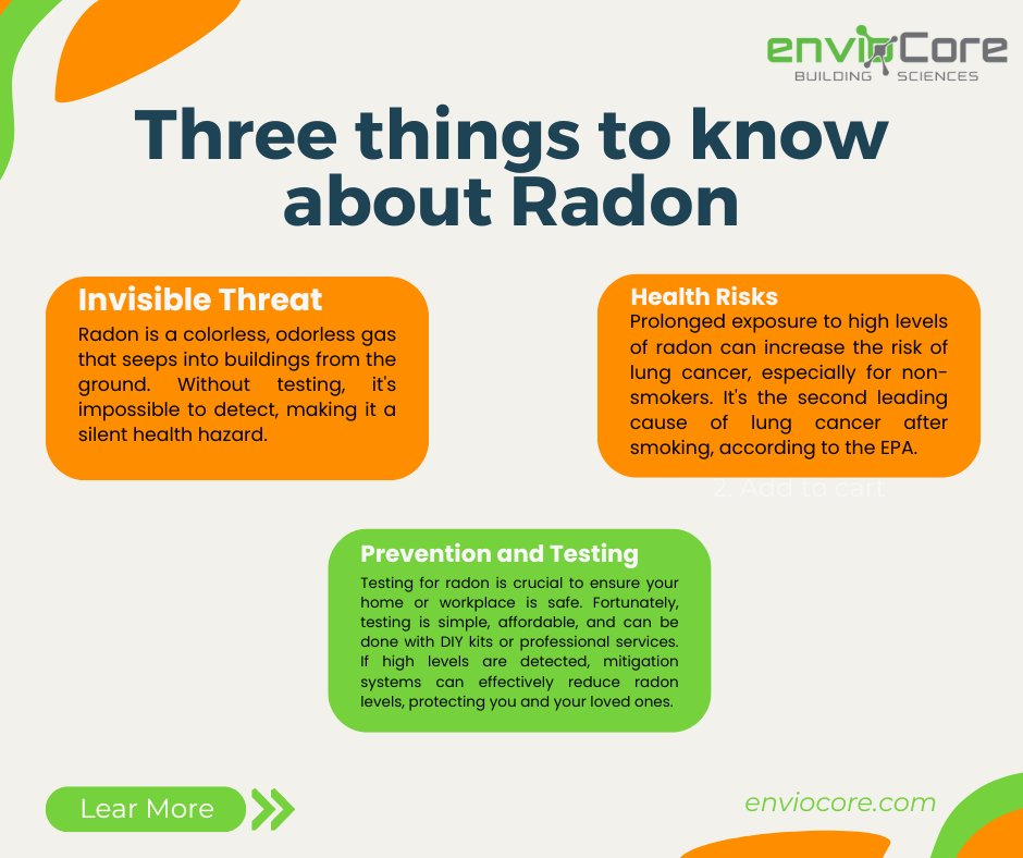 3 Critical Facts You Can't Ignore! 
Did you know radon is the leading cause of lung cancer among non-smokers? It's time to take action. 

#RadonAwareness #TakeActionNow #ProtectYourHealth #RadonTesting #LungCancerPrevention #HealthyHome #AirQuality #StaySafe #KnowledgeIsPower