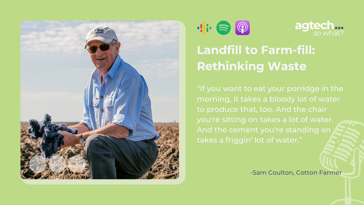 When you hear “circularity” you don’t usually think: cotton But this week on the podcast @svnoles chats with a 3rd gen grower who’s repurposing cotton waste into soil amendments + insights on #agtech & more👇 tenacious.ventures/insights/landf…