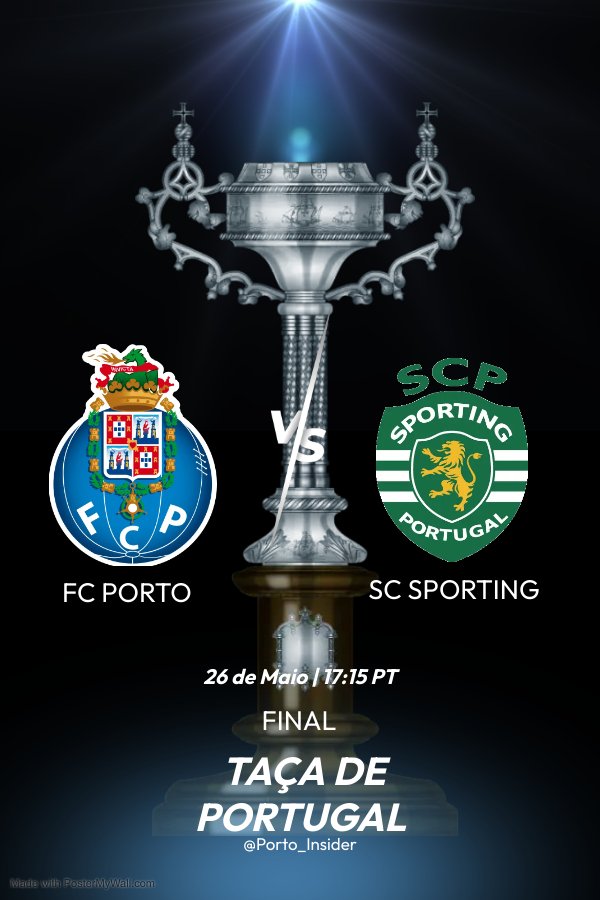 📅 𝕊𝔸𝕍𝔼 𝕋ℍ𝔼 𝔻𝔸𝕋𝔼

A final da Taça de Portugal, entre Sporting e FC Porto, vai realizar-se no dia 26 de maio, às 17:15, no Estádio Nacional, no Jamor, confirmou esta quarta-feira a Federação Portuguesa de Futebol. 🏟️ | 

📰 @abolapt

#taçadeportugal