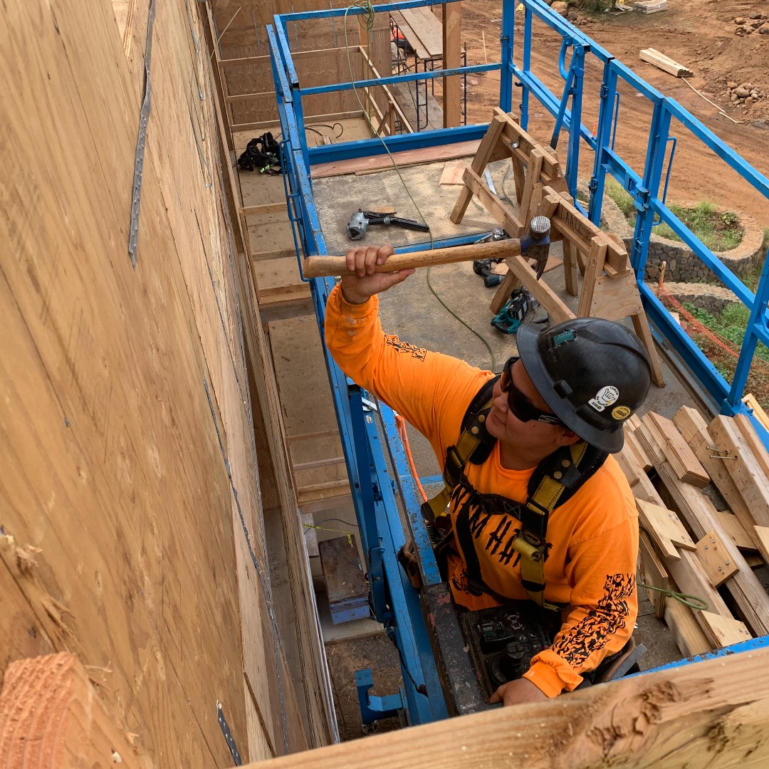 A view from above. Planning, precision, and hard work from the ground up! 
.
.
#HCATFHawaii #Construction #HawaiiCarpenters #AerialView #NewHeights