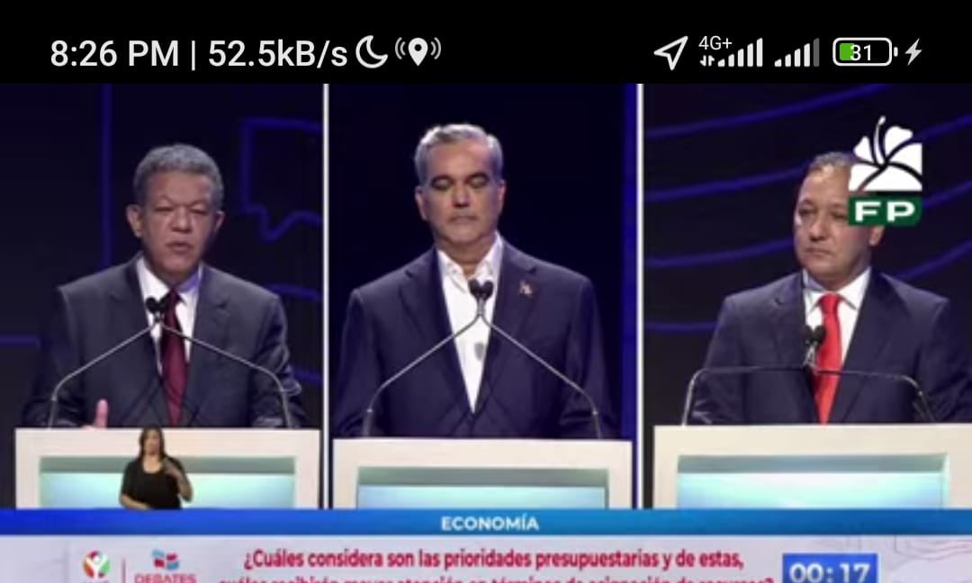 [ATENCIÓN PAÍS] 

El <a href="/PRM_Oficial/">PRM</a> está tratando de sabotear el debate de <a href="/ANJE_RD/">ANJE</a> porque <a href="/luisabinader/">Luis Abinader</a> hoy baja 10 puntos. 

Miren la cara de Luis. 

<a href="/LeonelFernandez/">Leonel Fernández</a> gana el debate, luego <a href="/AbelMartinezD/">Abel Martínez Durán</a>.